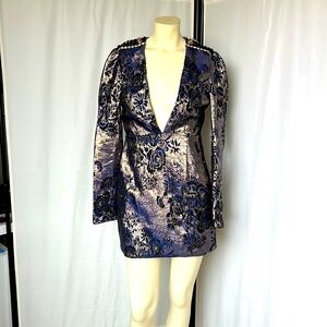 Rare London limited edition metallic cocktail dress